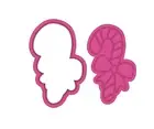 Candy cane with bow cookie cutter and stamp set debosser two tone