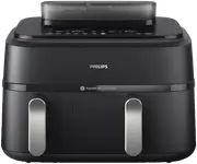 Philips 5000 Series 9 Litre XXL Dual Basket Steam Airfryer Black