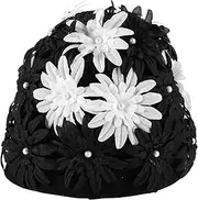 BESPORTBLE Women Floral Swim Cap Reusable Embroidered Bathing Hats Adult Swim Caps Swimming Hat Bathing Caps for Bathing Outdoor Summer Swimming