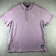 NWT Travis Mathew Kruger Polo Shirt Mens 2XL XXL Purple Short Sleeve Preppy