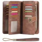 SENDEFN Wallets for Women Leather Credit Card Holder with RFID Blocking Large...