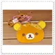 小花花日本精品♥ Rilakkuma 拉拉熊 懶懶熊 臉頭造型 防水 可背式 膠皮證件套 票卡夾 00409308