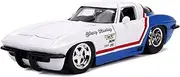 [Jada] Big Time Muscle Chevy Corvette Stingray 1963 1:24 Scale Diecast Vehicle Toy, White