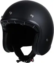Open Face Motorcycle Helmet Retro Personalized Motorcycle Half Helmet with Removable Liner Moped Helmet for Adult Men and Women Retro Half Face Helmet DOT/ECE Approved