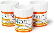 BigMouth Inc Prescription Pill Bottle Shaped Shot Glass Set, 3-Pack, Perfect Funny Gag Gift