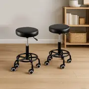 Levede 2x Salon Stool Swivel Bar Stools Chair Barber Hydraulic Lift Hairdressing