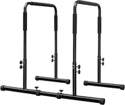 FUNJEPE Adjustable Dip Bars Station Pull Up Bars Heavy Duty Steel Parallel Push Up Stand, Dip Station for Home Gym Strength Training Workout Fitness Exercise Equipment