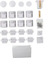 Toyvian Safety Magnetic Locks for Refrigerators Cabinets Drawers White Locks for Proofing Home Safety Easy Install Durable Design