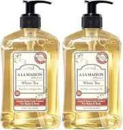 A LA MAISON French Liquid Hand Soap, White Tea - Natural Hand Wash Made with Essential Oils - Biodegradable, Plant-Based, Vegan, Cruelty-Free, Alcohol & Paraben Free (16.9 oz, 2 Pack)