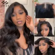 13x4 Lace Frontal Wig Pre Cut Pre Bleached Body Wave Lace Front Human Hair Wig