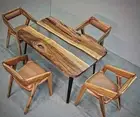 CUSTOM WOOD AND CLEAR EPOXY DINING TABLE, CENTER TABLE, COFFEE TABLE TOP