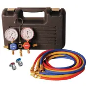 FJC 6855 Dual Refrigerant 1234YF Manifold Gauge Set With 72" Hoses