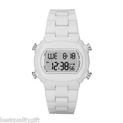 NEW ADIDAS CANDY WHITE ACRYLIC RESIN STRAP DIGITAL WATCH-ADH6500