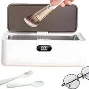 [Generic] Ultrasonic Ring Cleaner, 500ml Sonic Jewelry Cleaner Ultrasonic Machine, Portable Household Cleaning Machine for Earrings Rings Necklaces Dentures