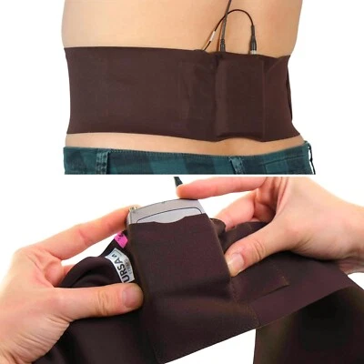 URSA Waist Strap Slim Stretchy Mic Transmitter Holder Adjustable Medium Brown