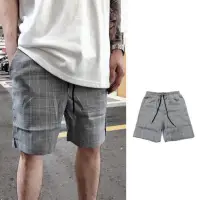 在飛比找蝦皮購物優惠-現貨⚡️韓國 千鳥格紋 灰色 短褲 膝上短褲 西裝褲