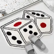 Dice Shaped Floor Cashmere Floor Dice Pattern Cashmere Kitchen Rug with for Sink