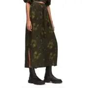 All Saints Womens ASTA Ceres Skirt Linen Maxi Fairygoth Dark Academia SZ 10 NEW