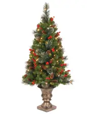 National Tree Company 4ft Crestwood Spruce Entrance Tree with Clear Lights