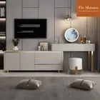 Dressing Table Make up Desk Vanity Set With LED Mirror Drawer Cabinet and Stool