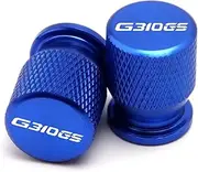 Compatible with G310GS G310R G 310 GS/R 2017-2023 2022 2021 Motorcycle Accessories CNC Vehicle Wheel Tire Valve Stem Caps Cover Cycle(G310GS Blue)