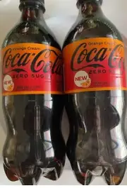 20oz Bottles Zero Sugar Orange Cream Coca-Cola New Coke Flavor Bundle Pack of 2