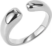 [Jude Jewelers] Stainless Steel High Polished Wedding Band Statement Promise Pinky Ring