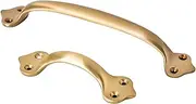 Gold Cabinet Handles Drawer Handles Solid Brass Cupboard Handles with Screws Furniture Handles for Drawers Kitchen Cabinet Handles Vintage for Cupboard Wardrobe Doors Bedroom (138mm/5.4in) ( 96mm/3.8in)