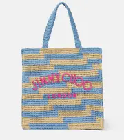 [Jimmy Choo] Jimmy Choo Avenue raffia tote bag One Size blue