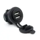 Car Cigarette Lighter Socket DC 12V Dual USB Charger Power Adapter Outlet Parts*