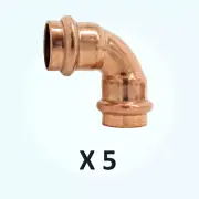 1" ProPress Copper 90 Degree Elbow (PxP) Press Fitting, (5 Pack)