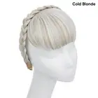 Synthetic Headband Bangs Extension Fake Hair Blunt Fringe without Long Sides for