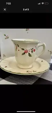 Studio Nova HOLIDAY SEASON Cup & Saucer NY102 Item 467. New in box. Japan