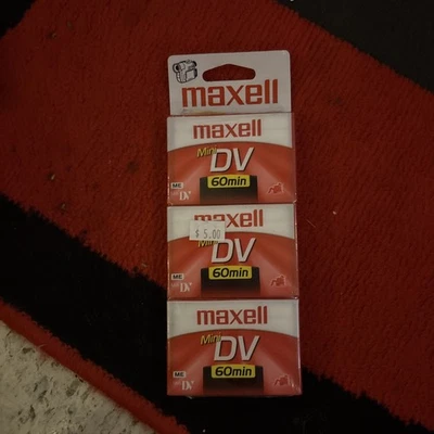Maxell Mini DV Digital Video Blank Cassettes 60 Minute 3 Pack NEW FREE SHIPPING