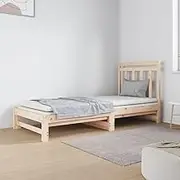 Bed Furniture Pull-Out Day Bed Without Mattress 2X(90x190) cm