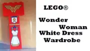 LEGO Minifigure Closet Wonder Woman White Dress Award Logo Wardrobe Superhero