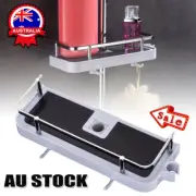 Bathroom Hanging Pole Shower Caddy Basket Storage Shelf Organiser Tray Rack VN