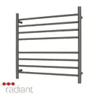 Radiant RTR06 Heated Towel Rail-750 x 750mm-Gun Metal Grey-Bottom Left Wiring