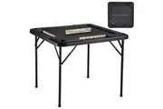 VEVOR Mahjong Table 4 Player Folding Card Table & 4 Cup Holders Chip Trays Black