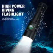 BORUIT Led Scuba Diving Flashlight Torch Underwater 100M Waterproof Rechargeable