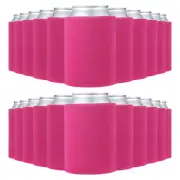 50Pcs 10oz Blank Beer Can Cooler Sleeves Bulk Collapsible Soda Bottle Rose Red