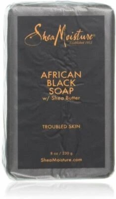 Shea Moisture African Black Soap with Shea Butter Acne Prone Soap 8 oz Pack of 2