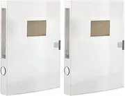 GANAZONO 2Pcs Transparent Document File Box Organizer for Office Home for Documents Magazines More Lightweight Storage