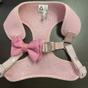 TOP PAW Padded Dog Harness Pink W Bow Size. Med. Step In