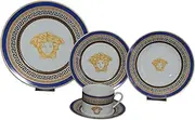 The House of Florence Capri Medusa Mediterranean 20-Piece Dinner Set, Setting for 4 People with Matching Gift Box