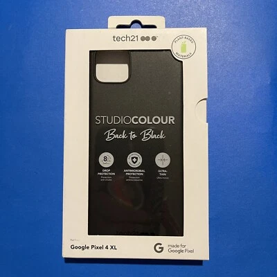 tech21 Studio Colour Case for Google Pixel 4 XL - BACK TO BLACK