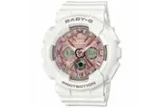 Casio Baby-G Matte White/Pink Analogue/Digital Watch BA130-7A1 BA-130-7A1