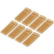 8 Pcs 1.57" TPR Non-Slip Door Stoppers for Bottom Door Stop Wedge, Brown