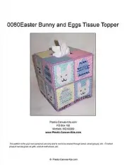 Easter Bunnies and Eggs Tissue Topper-Plastic Canvas Pattern or Kit