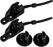 SEWACC 1 Set Replacement Bungee Cord Kit for Roller Shades Set with Hooks and Clips Windproof Curtain Lock Accessories Easy Installation with Screws and Plugs for Securing Curtains